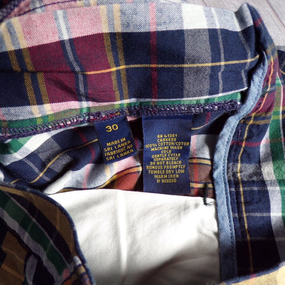 Ralph Lauren Men's 30 9-Inch Plaid India Madras Shorts - Picture 6 of 8